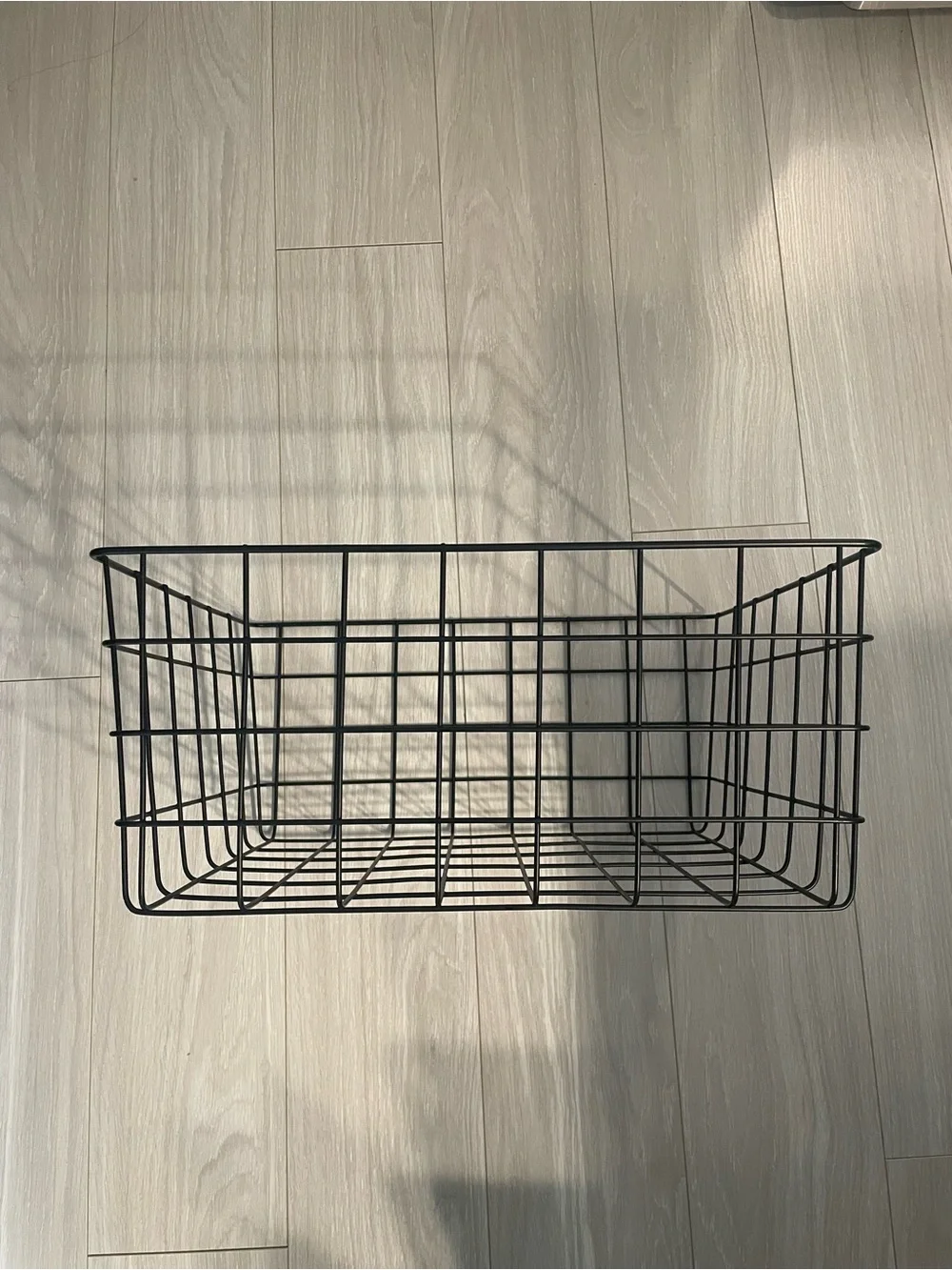 Black Metal Wire Storage Basket